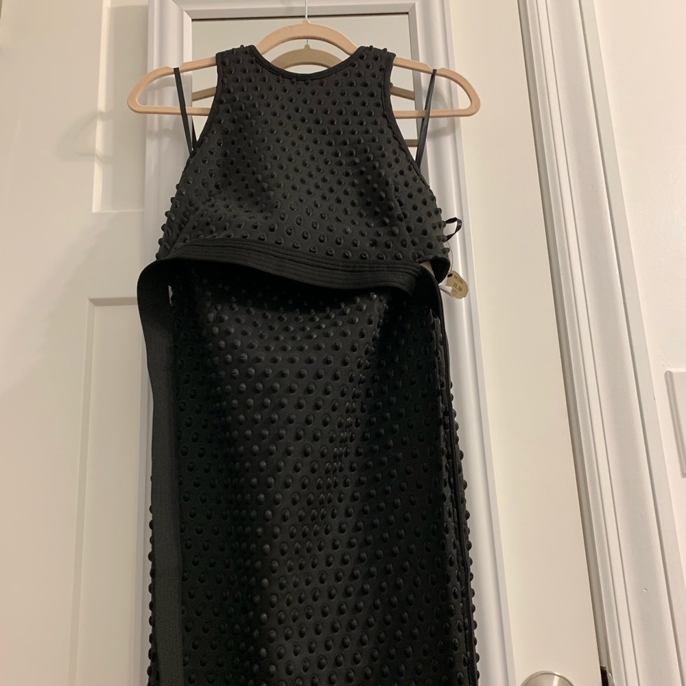 Akira Black Crocodile Skirt Set